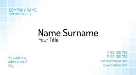 Company name business card front