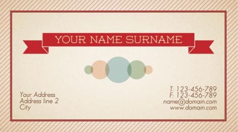 Company name business card front