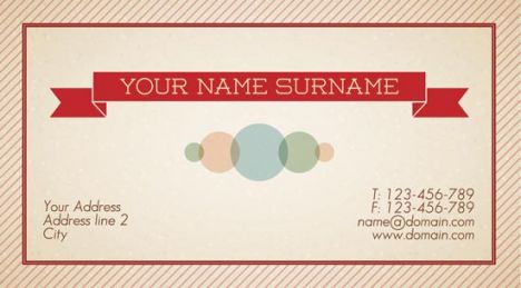 Company name business card front