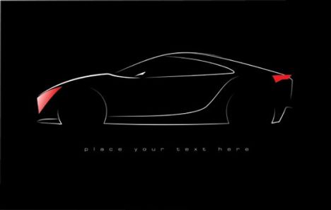 Concept car shape vector template