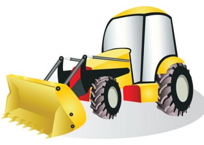 Construction heavy machines vector