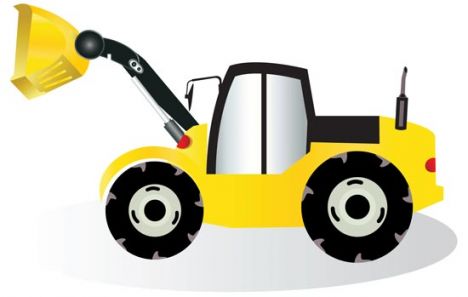 Construction heavy machines vector