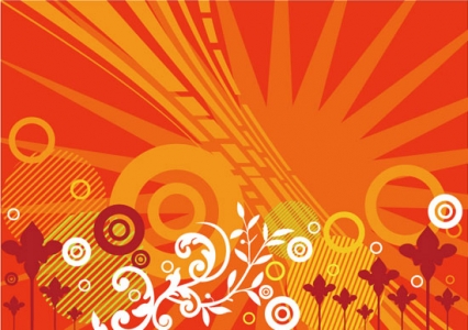 Abstract orange vector