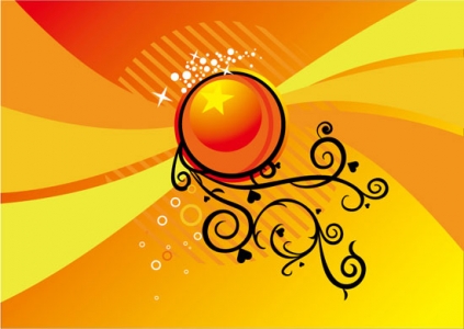 Abstract orange vector