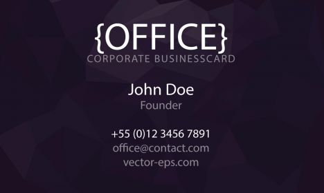 Corporate business cards vector models