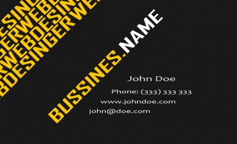 Corporate business card layout