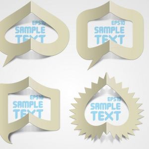 Creative folded papers vector