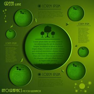 Creative infographics rings vector labels