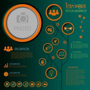 Creative infographics rings vector labels