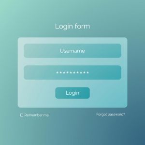 Creative web login forms vector