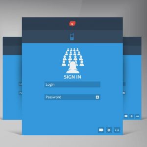 Creative web login forms vector