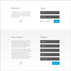 Creative web login forms vector