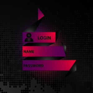 Creative web login forms vector