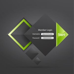 Creative web login forms vector