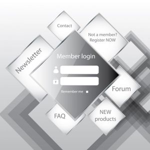 Creative web login forms vector