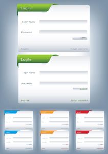 Creative web login forms vector