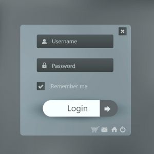 Creative web login forms vector