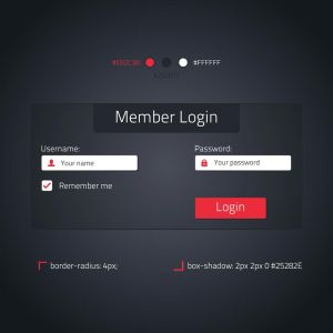 Creative web login forms vector