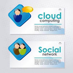 Creative social network vector cards