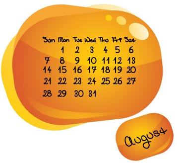 Creative office calendar vector template