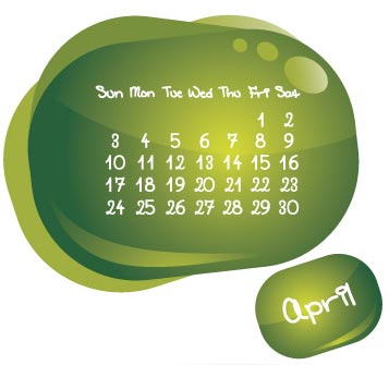 Creative office calendar vector template