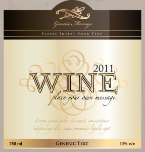 Creative wine bottle labels vector