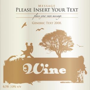 Creative wine bottle labels vector