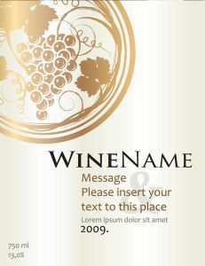 Creative wine bottle labels vector