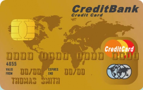 Credit card vector template