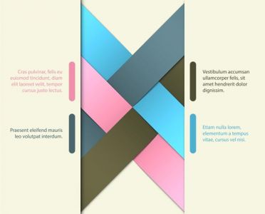 Cross colored bar labels vector