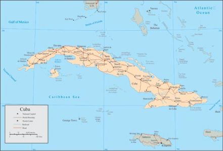 Cuba vector map