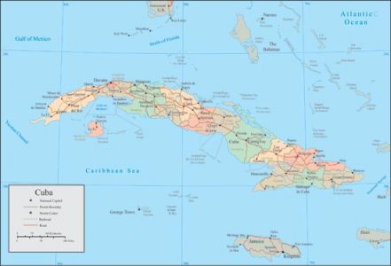 Cuba vector map