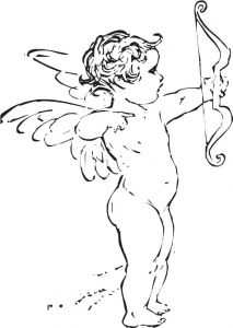 Cupid cartoon sketches vector