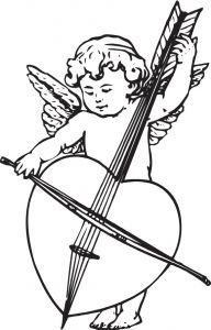 Cupid cartoon sketches vector