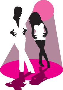Dancing latino music silhouettes vector