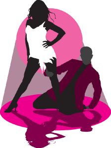 Dancing latino music silhouettes vector