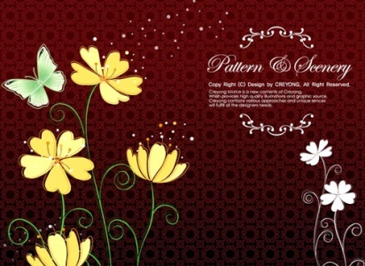 Decorative flower banner