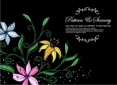 Decorative flower poster