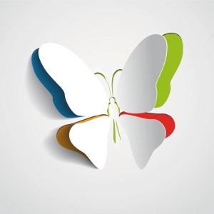 Decorative paper butterfly vectors