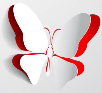 Decorative paper butterfly vectors