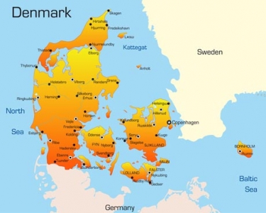 Denmark vector map