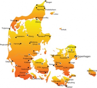 Denmark vector map