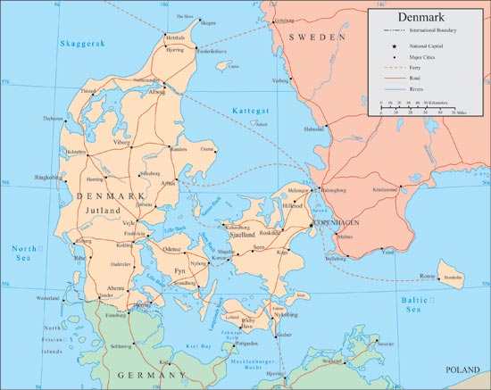 Denmark vector maps