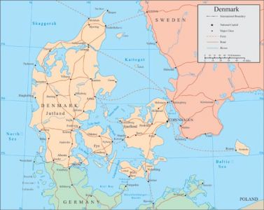 Denmark vector map