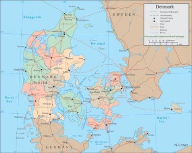 Denmark vector map