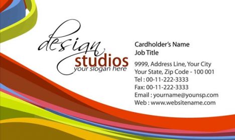 Abstract business card front