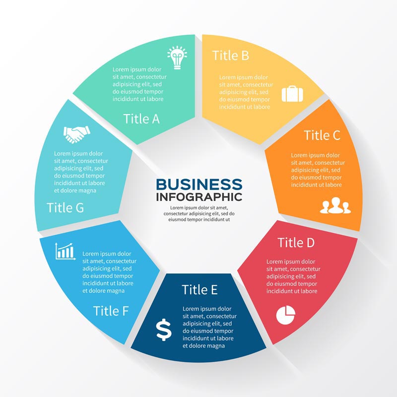 Diagrams Infographic Stickers Vectors