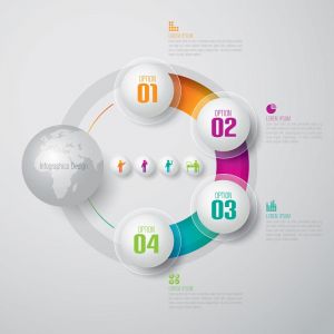 Diagrams infographic stickers vectors