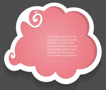 Dialog box shaped labels vector