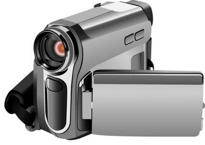 Digital camcorders and cameras vectors